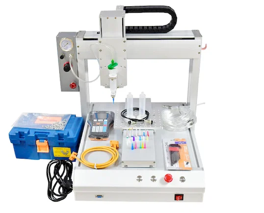 Automatic-rotating-dispensing-robot-4-axis-dispenser-robot-glue-high-efficient-glue-spreader-machine - Wire Harness Processing Equipment Auto 4-Axis Rotary Dispensing Robot