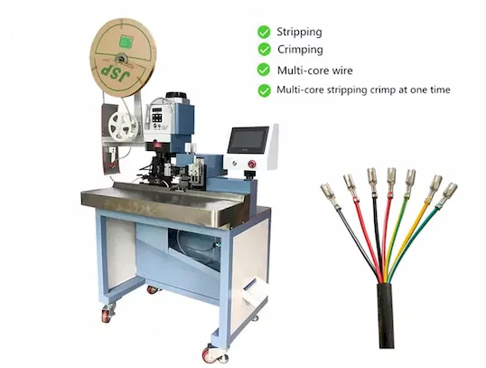 Multi-Core Sheath Cable Strip & Ferrule Crimp machine WPM-32