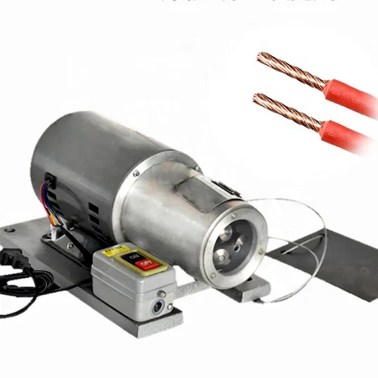 The WPM-191 Semi-Auto Wire Stripping Twisting Machine is designed for high efficiency and precision in wire processing. Ideal for both small workshops and larger manufacturing units, this versatile machine seamlessly strips and twists wires of various gauges, saving time and labor costs. Its user-friendly interface and adjustable settings ensure consistent results, while the robust construction guarantees durability and reliability. Upgrade your wire handling capabilities with the WPM-191 and experience enhanced productivity in your electrical projects. Wire Stripping Twisting Machine, Wire Stripping And Twisting Machine, Wire Twister, Wire Stripping TwisterWire stripping and twisting machines, wire twisters, and wire stripping twisters are all available options for twisting wires.