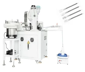 Automatic-cable-crimping-sleeves-insertion-and-twisting-tinning-machine