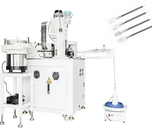 Automatic-cable-crimping-sleeves-insertion-and-twisting-tinning-machine