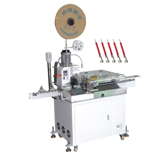 Fully-Automatic-single-end-5-wire-cutting-stripping-crimping-and-tinning-machine