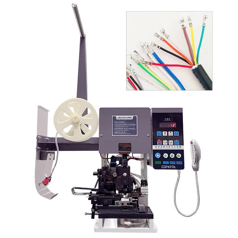 Terminal Crimping Machine Molex Jst Cable Wire Strip And Crimp Machine Semi Automatic Multicore Wire Crimping Machine