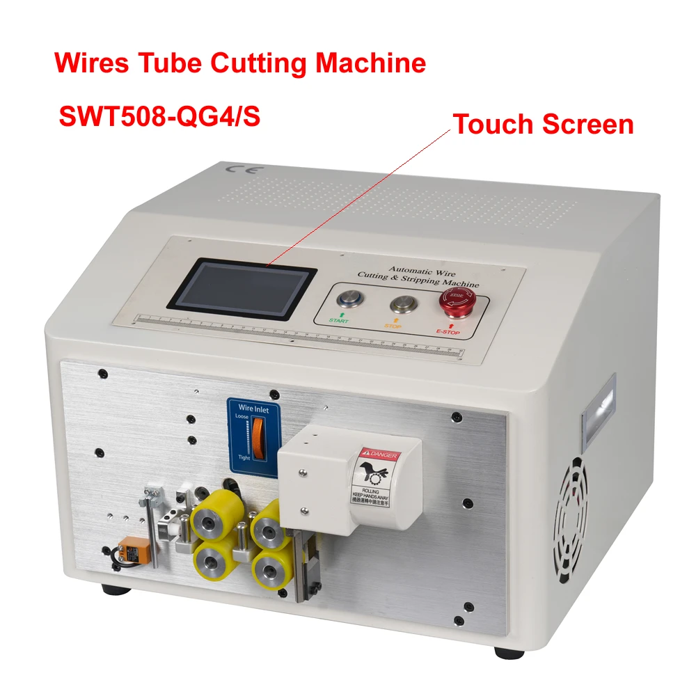 Touch Screen Wire Pipe Sleeving Cutting Machine 220V 110V Automatic Silica Plastic PVC Wire Tube Cable Cutter