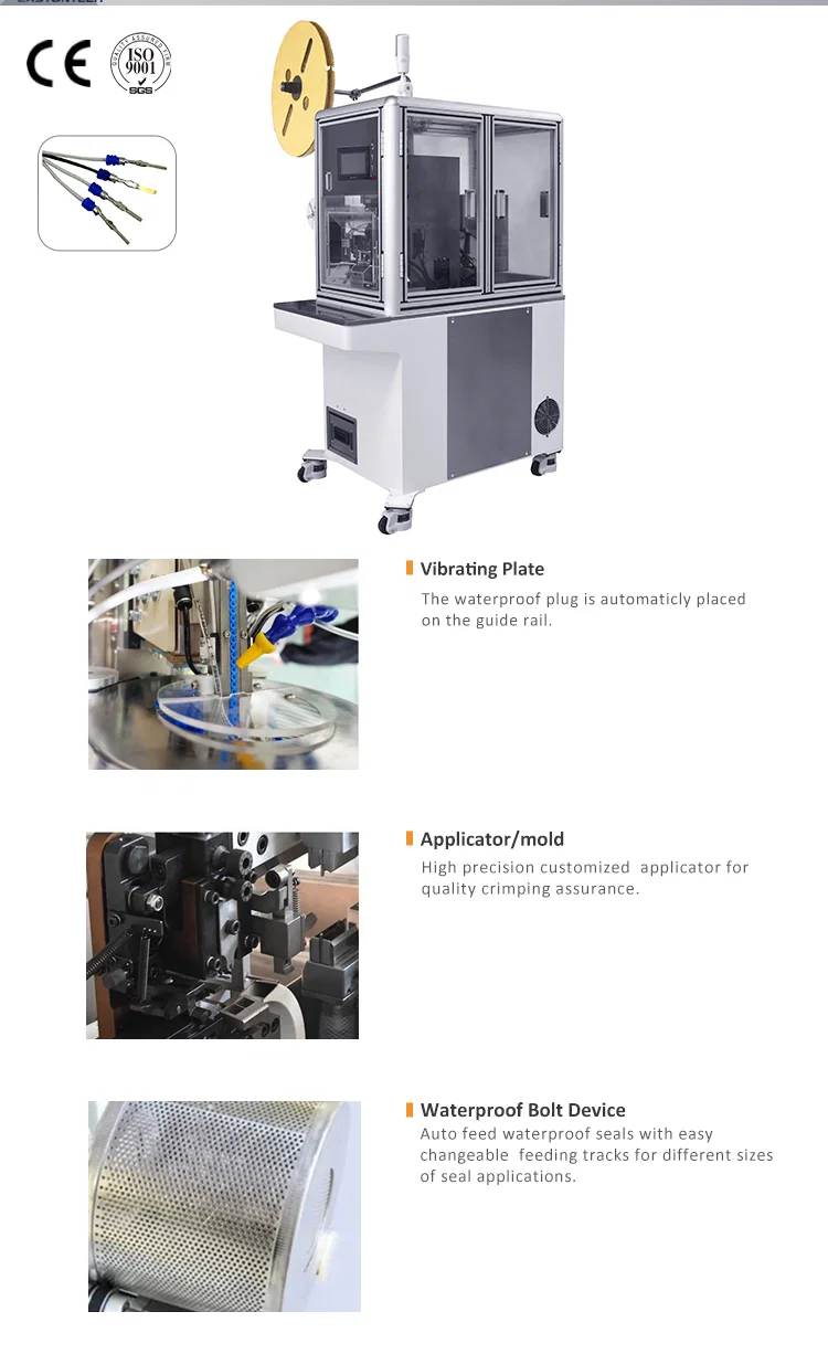 Semi automatic wire stripping seal insertion terminal crimping machine , sheathed cable seal loading machine Semi automatic wire stripping seal insertion terminal crimping machine , sheathed cable seal loading machine