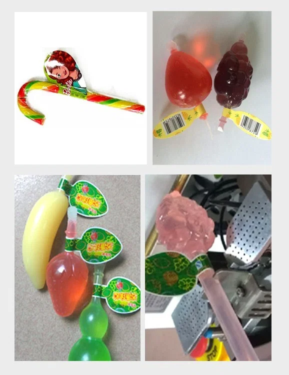sample display of Jelly automatic labeling machine, sticker folding label taping for sugar, frozen, lollipop round sticker factory package, jelly labeling machine sample display of Jelly automatic labeling machine, sticker folding label taping for sugar, frozen, lollipop round sticker factory package, jelly labeling machine